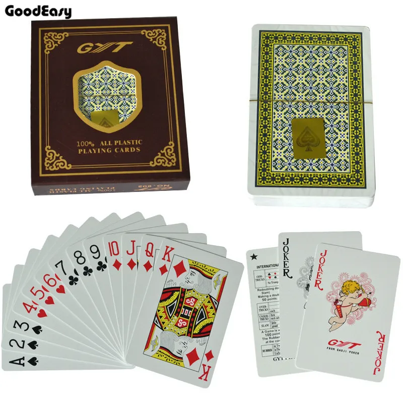 902-green GYT пластиковая игральная карта Texas Hold'em Poker игральная карта черный Джек настольная игра водонепроницаемая высокое качество - Цвет: 902-green