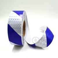 5cmx5m small shining square self adhesive reflective warning tape with blue white color for car and motorcycle