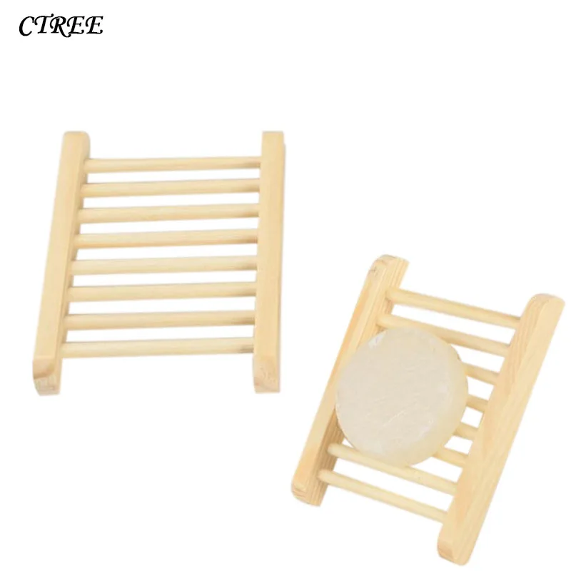 

CTREE Portable Soap Tray Holder Natural Bamboo Wooden Soaps Dish Box Container Wash Shower Storage Stand Home Bathroom Tool C46