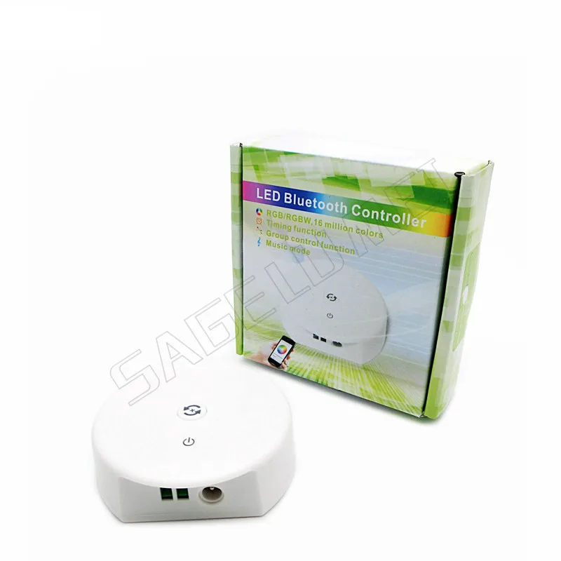 1pcs RGB RGBW Bluetooth LED Controller Timing Function Group Control Music Mode 16million colors 4.0 IOS/Android DC12-24V | Лампы и