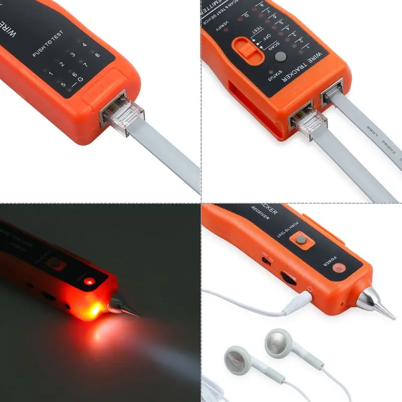 Telephone Network Cable Wire Line LAN RJ45 RJ11 Tracker Toner Trackers Tester | Инструменты