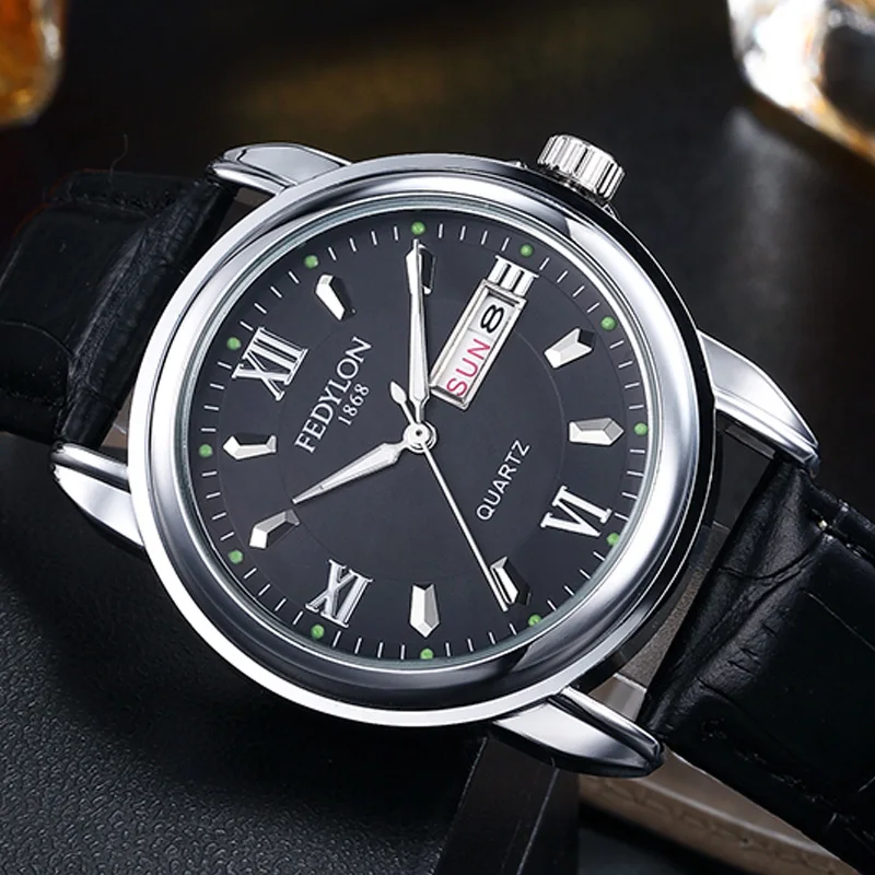 2018 New Hot Week Calendar Men's Watches Business Classic Waterproof Luminous Number Quartz Wrist And Clocks | Наручные часы