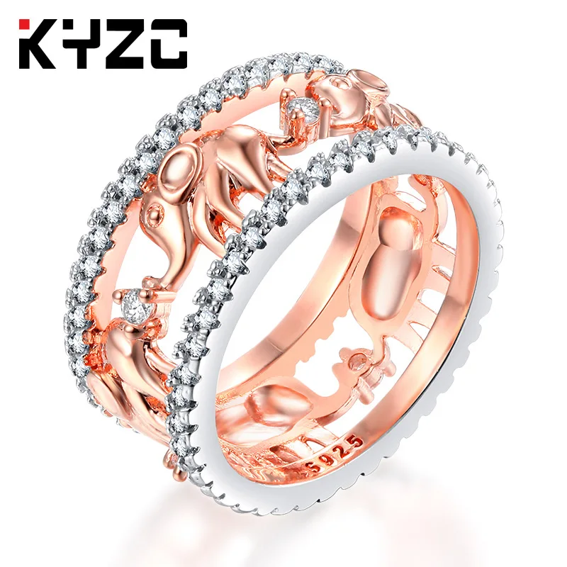 Женское серебряное кольцо KAMEIER из стерлингового серебра 925 пробы в виде слона с