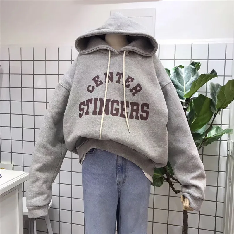 Женская Повседневная Толстовка с капюшоном свободная кашемировая в