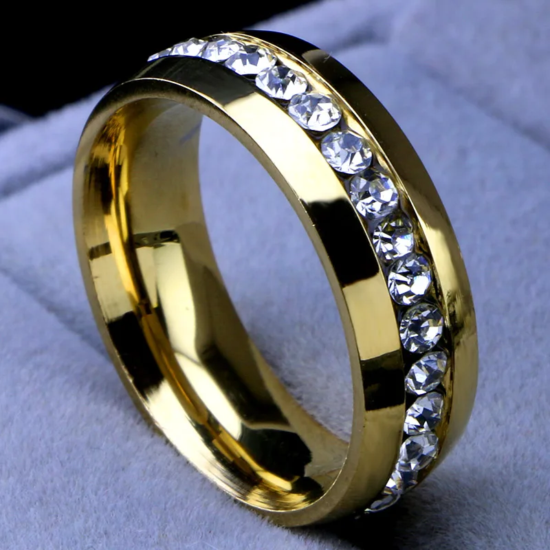 Новые чешские Стразы 316L из нержавеющей стали 18k золото GP для женщин и мужчин