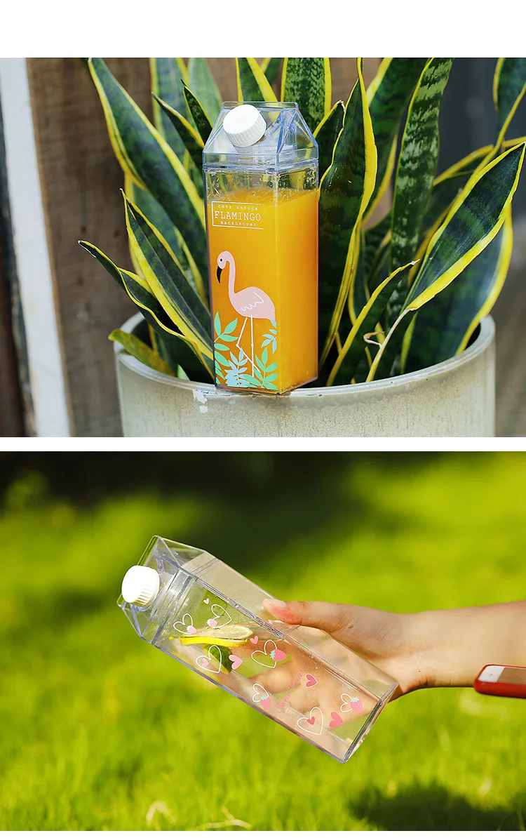 Многотипная коробка для сока и молока пластиковая чашка напитков ручная милое