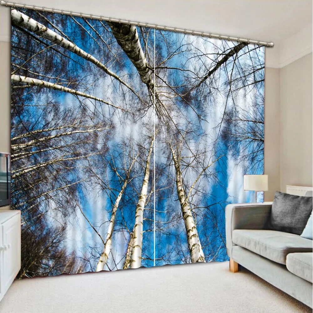 Роскошные 3D оконные шторы для гостиной свадебной спальни фотошторы с голубым