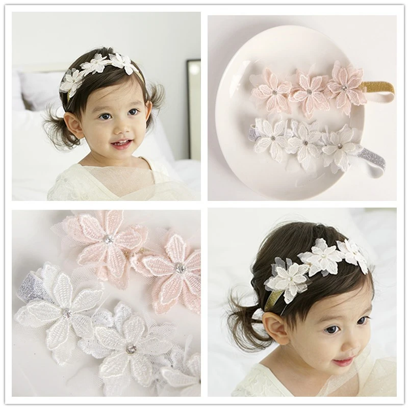 1 шт. детская эластичная повязка на голову с цветами|rhinestone flower headband|hair bands kidsflower