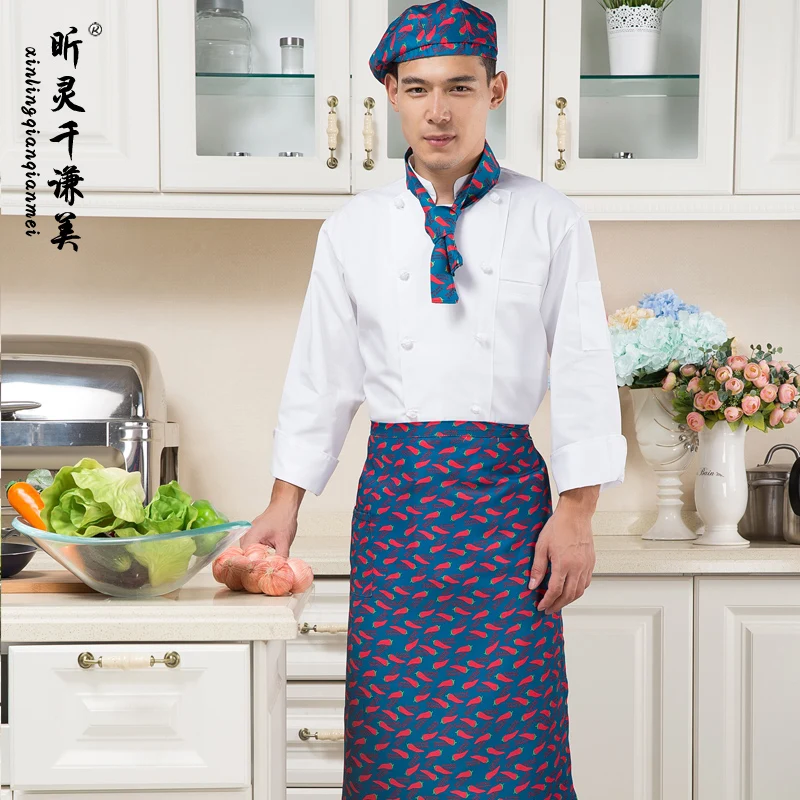 Одежда шеф-повара осень и зима для работы пекарни отеля кухни с длинным рукавом