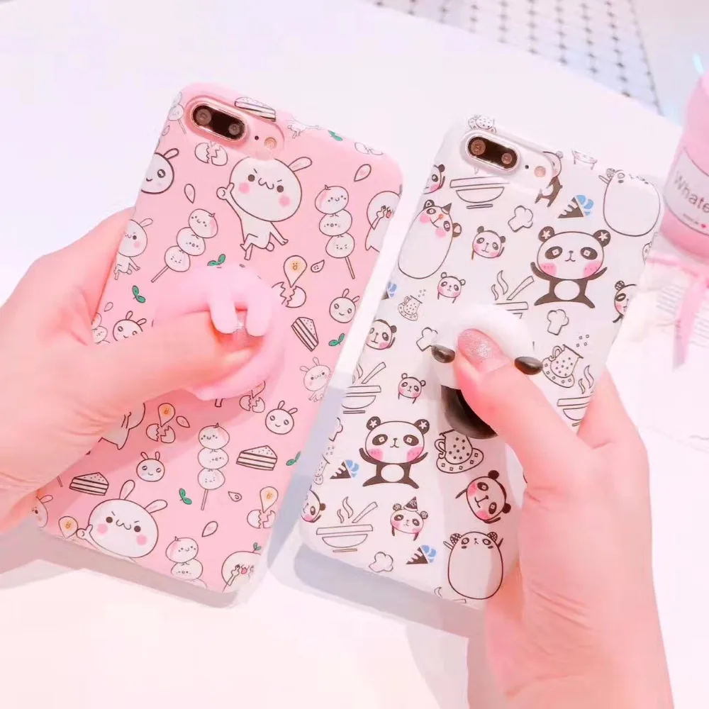 Squishy Чехлы для Oppo F1s задней обложки с милой пандой кролик Squeeze Давление уменьшить