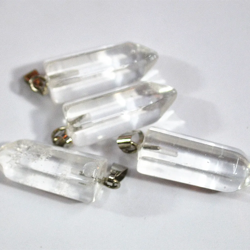 Новые модные Ассорти белый кристалл натуральный камень Талисманы столб Подвески