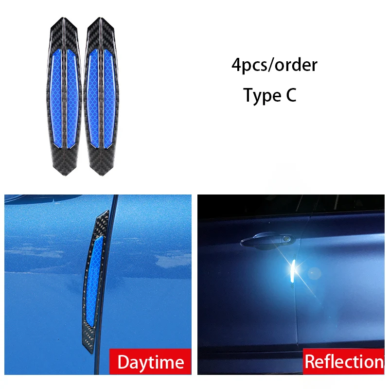 Углеродное волокно двери автомобиля анти наклейки против столкновения