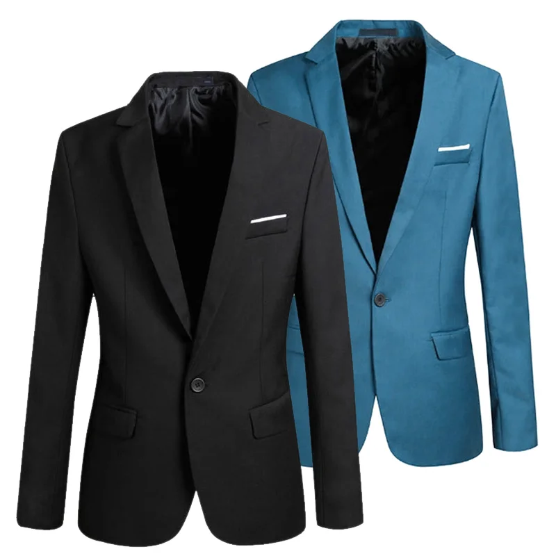 Разноцветный Для мужчин Slim Fit Блейзер Повседневное офисные красавцы куртка