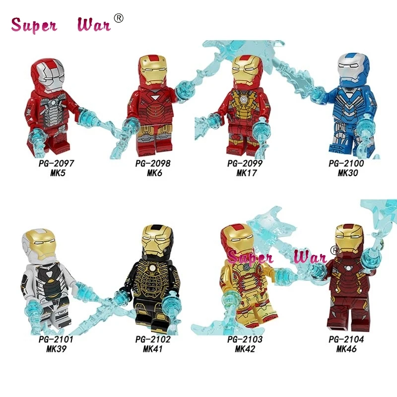 1 компл. Marvel Comics Series 10 Мстители Тор Железный человек паук Человек Халк Дэдпул строительные блоки игрушки для детей - Цвет: PG8246