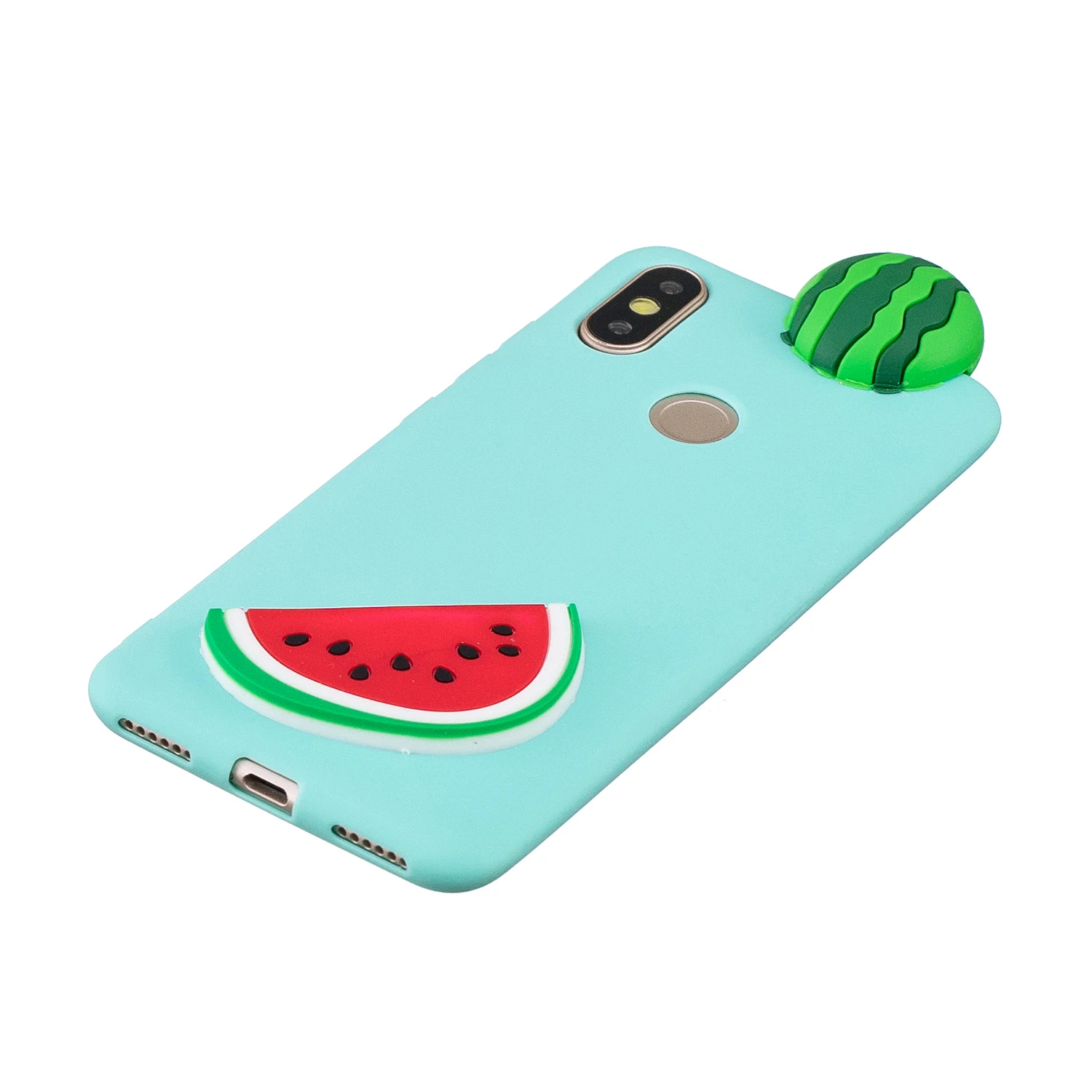 Силиконовый чехол для Xiaomi MI A2 мягкий из ТПУ с 3D рисунком единорога медведя банана