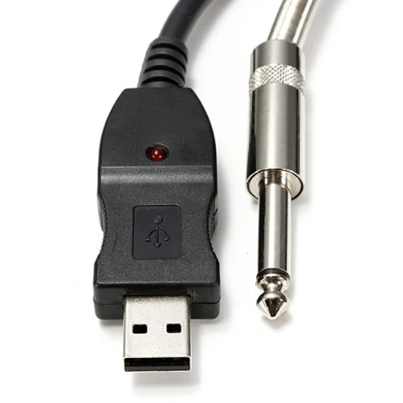 Соединительный кабель для гитары с разъемом USB 1/4 6 3 мм м на USB|Детали и аксессуары
