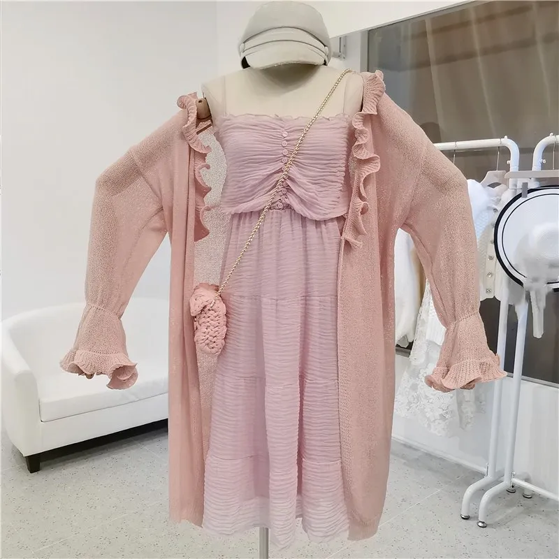 2019 Демисезонный уличной моды с расклешенным рукавом гофрированным длинные