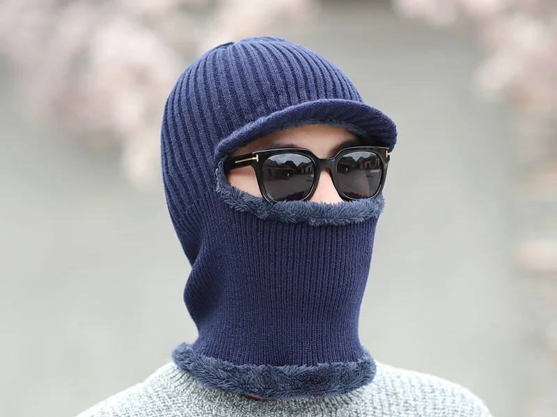 YOUBOME вязаная шапка Skullies вязаные шапочки зимние, шапки для Для женщин Для мужчин зимний шарф Для женщин теплая маска Шерсть Толстые Балаклава шапочка Шапки