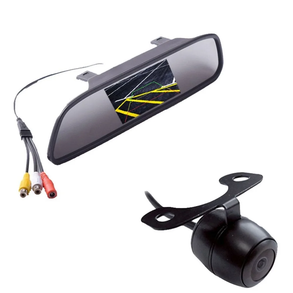 

Free Shipping Car Rear View Parking System 4.3" Mirror Mount Monitor & Backup Camera Free 6 Meters / 20 FT Video Cable