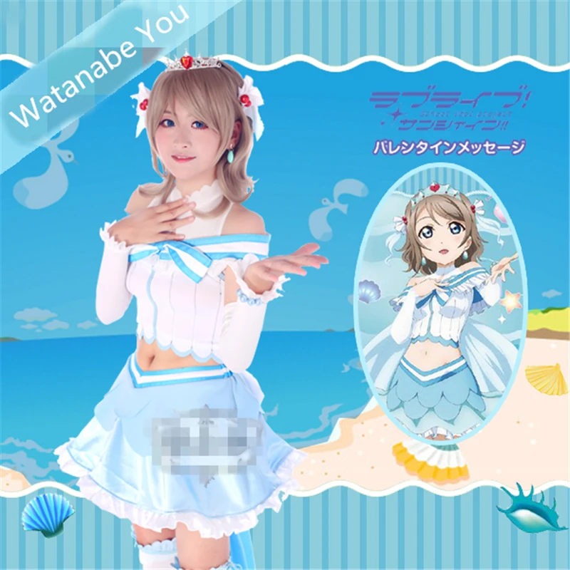 Рождественский косплей Love Live Sunshine Aqours Koibininaritai аквариум костюм для косплея