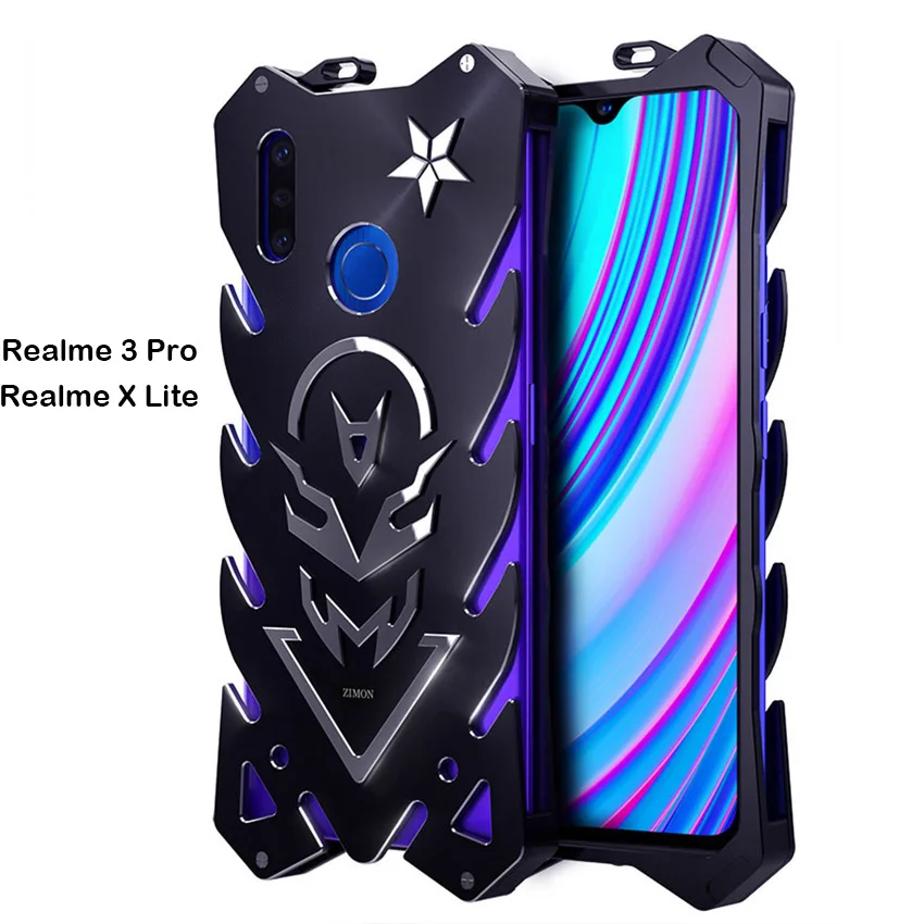 

Realme 3 Pro Zimon Новый раскошный Чехол-Тор сверхмощная броня, металлические Алюминий чехол для телефона для Oppo Realme 3 Pro/realme X Lite чехол