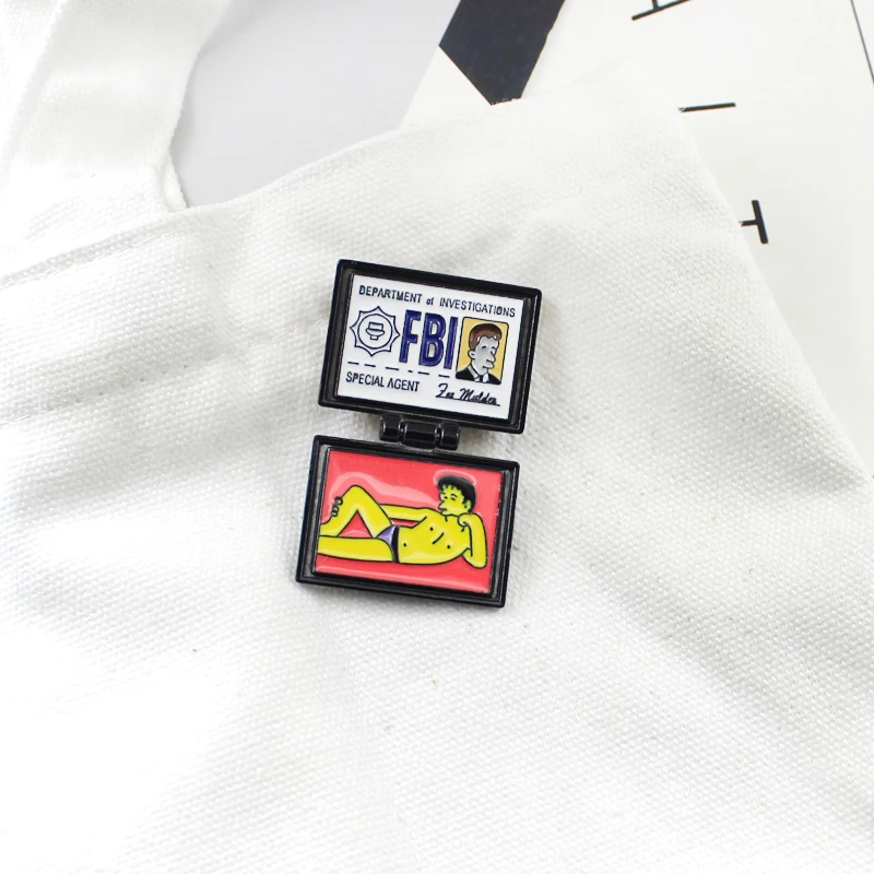 X файлы FBI Fox Mulder ID Card эмалированная булавка деловой специальный агент Отдел