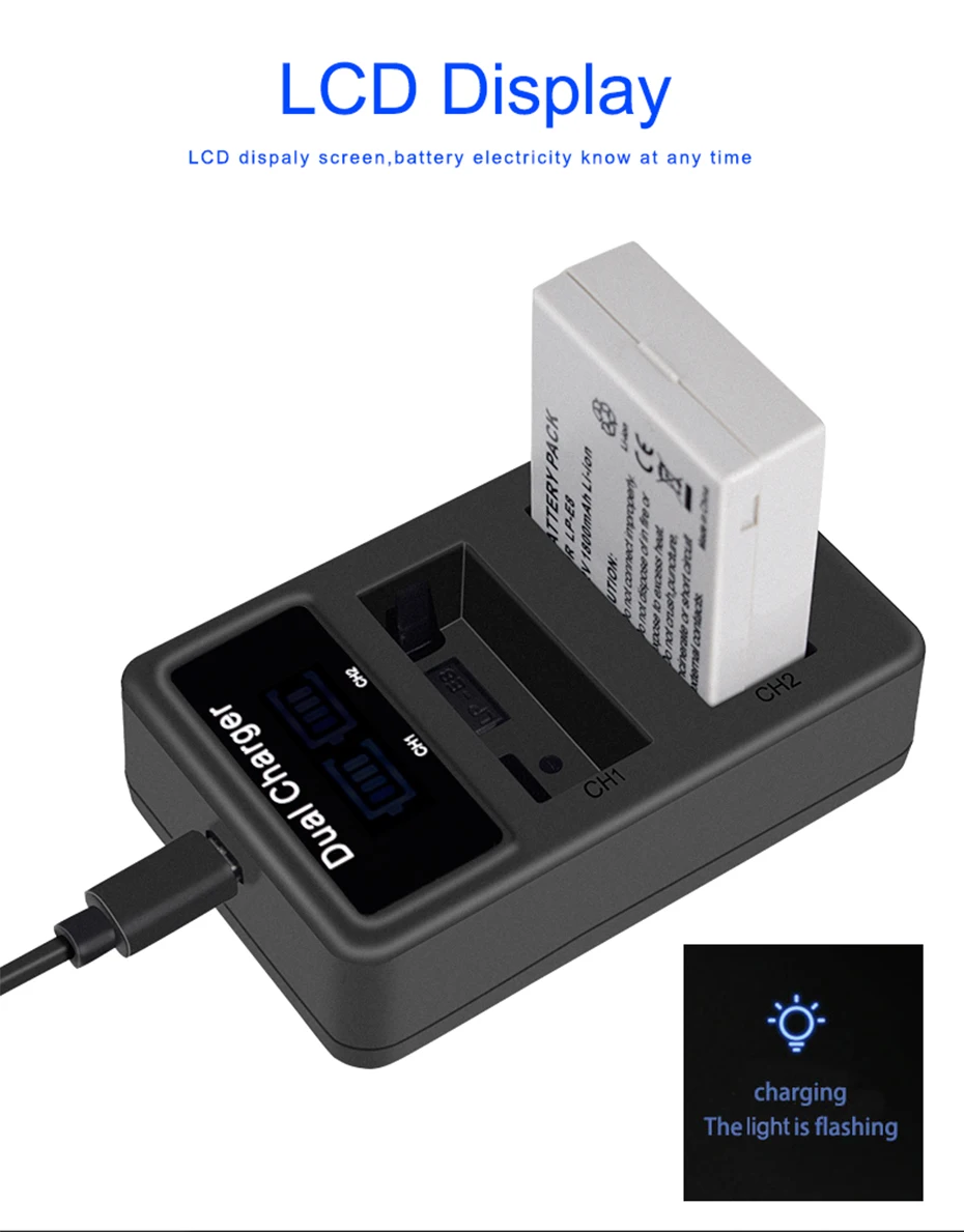 PALO 4 шт. LP-E8 LP E8 LPE8 1800 мАч батарея для камеры+ ЖК двойное зарядное устройство для Canon EOS 550D 600D 650D 700D Rebel T2i T3i T4i T5i