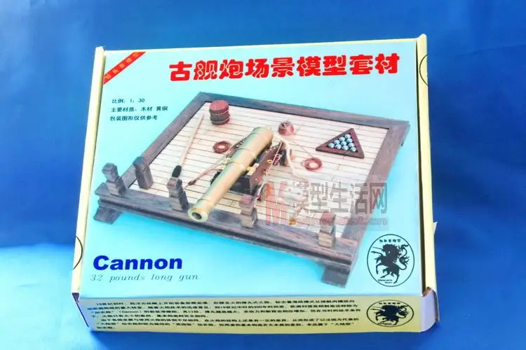 Сборные комплекты деревянных моделей 1:30 32 фунта Cannon The Continental бронзовая пушка