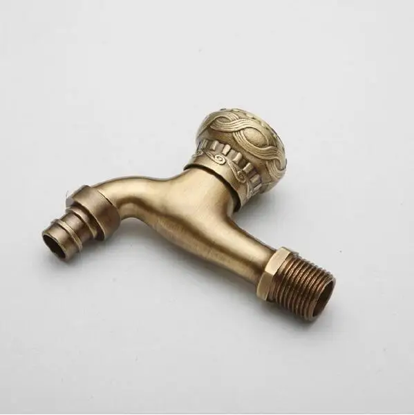 Античная carveing латунь Дракон шаблон стиральная машина кран настенное крепление