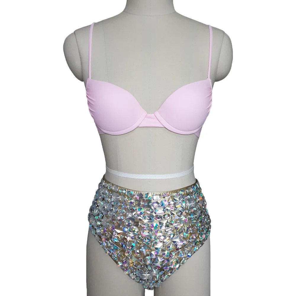 Женский купальник бикини с высокой талией украшенный стразами со 2019|suit up|suit suitsuit