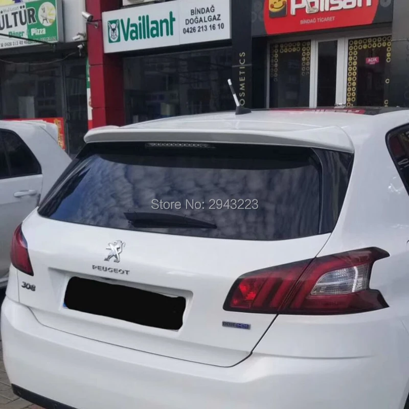 Автомобильный стиль ABS пластик Неокрашенный задний спойлер на крышу задний багажник багажника губы заднего крыла для peugeot 308S