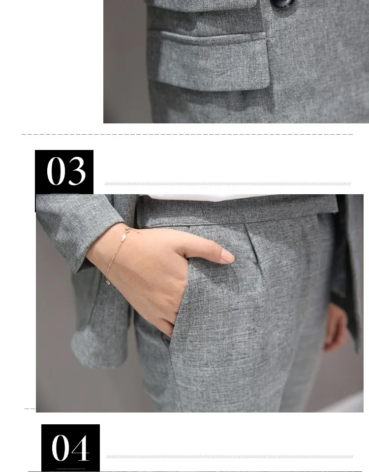 

Women's business suit Small suit fashion women 2020 fashion temperament Slim loose suit female casual 2 pieces / sets