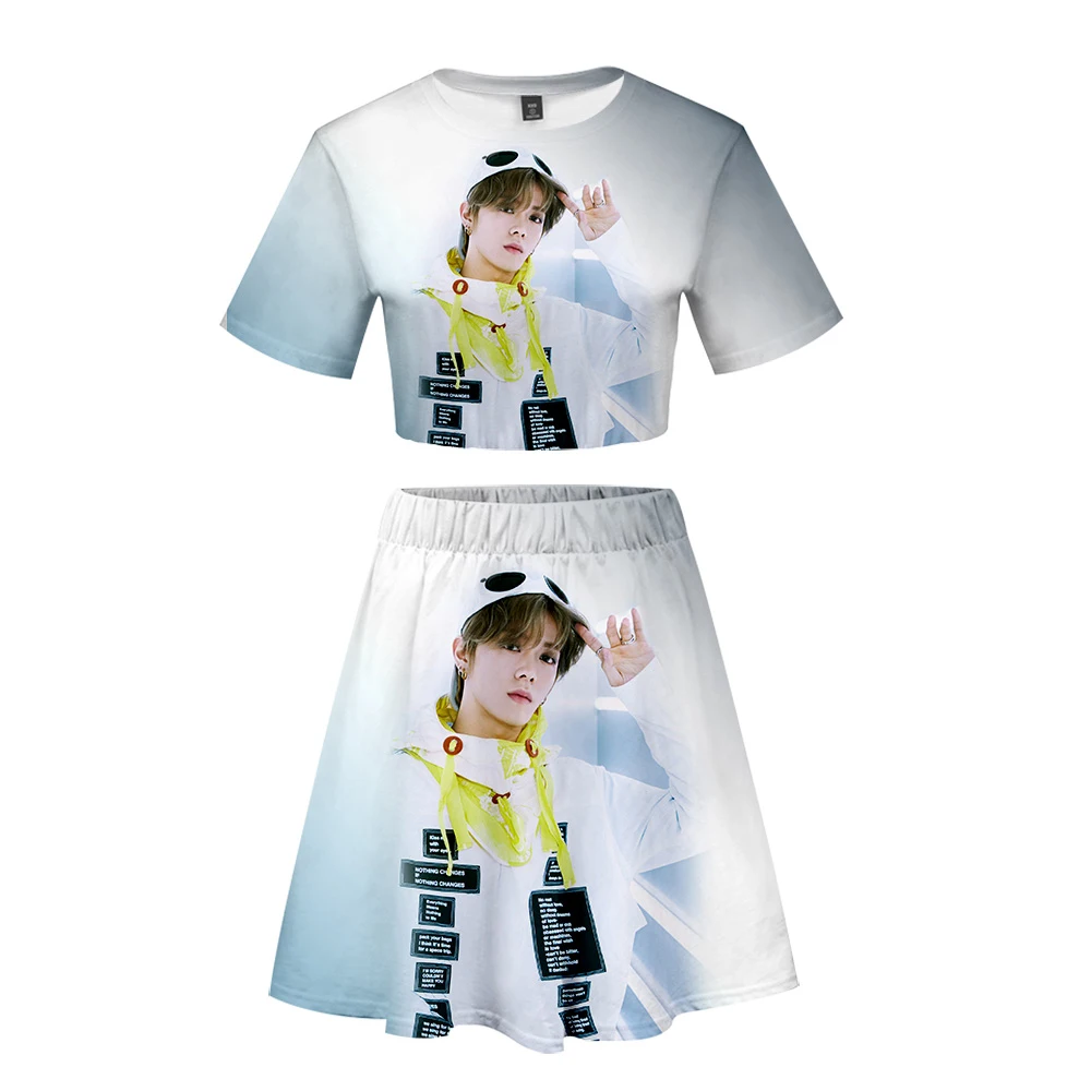 

NCT 127 мы супер человек 3D печатных женщин комплект из двух частей Kpop повседневный летний короткий топ + юбка 2019 горячая Распродажа уличная оде...