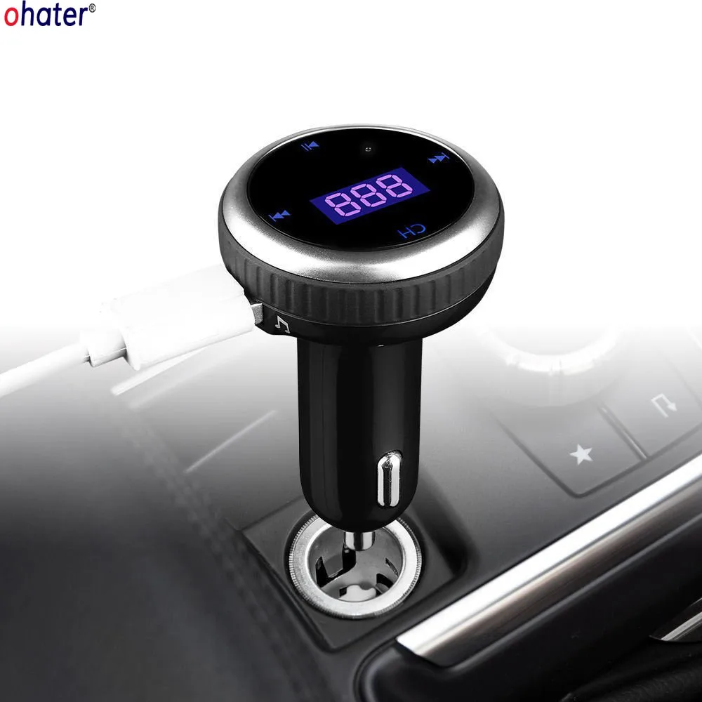 Ohater Fm передатчик Bluetooth автомобильный беспроводной Handsfree Mp3 модулятор USB зарядное