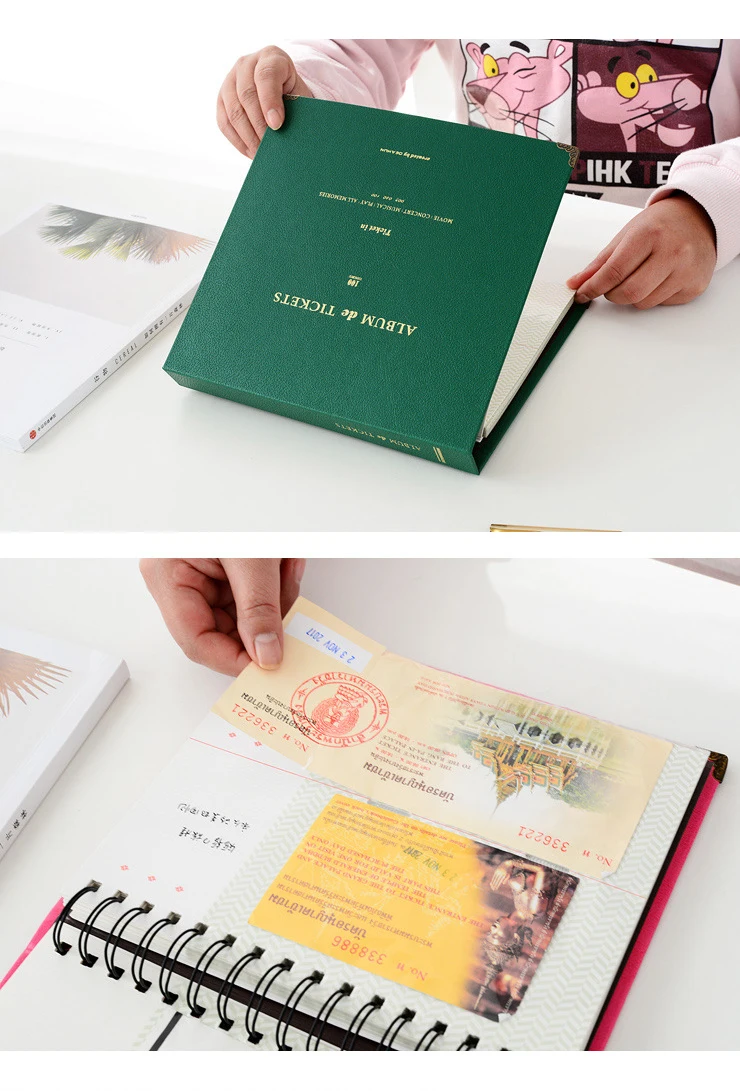 Мода DIY альбом концертных билетов сбор бумажных денег книга из искусственной кожи бумаги Interleaf фильм путешествия билетов коллекция альбом