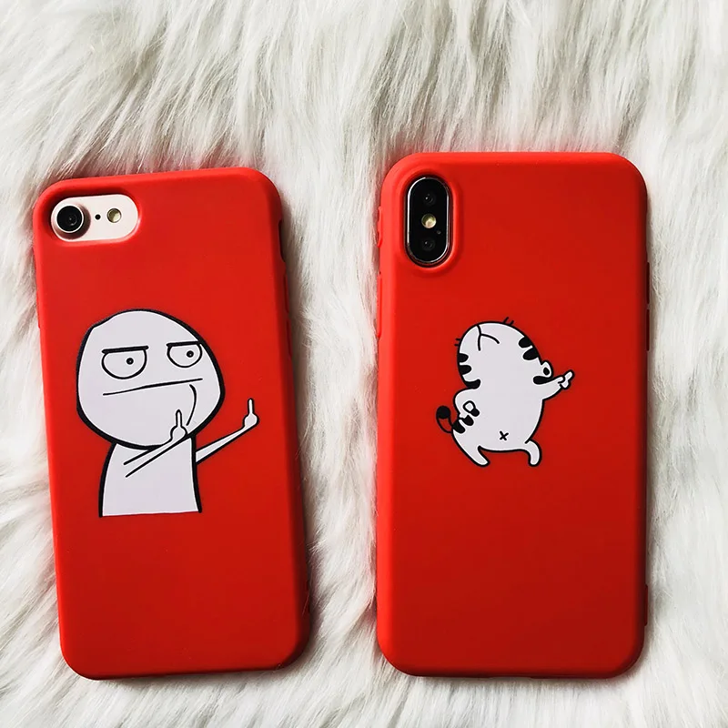 Милый мультяшный Силиконовый противоударный чехол Kerzzil для iPhone X 6s 6 из ТПУ с