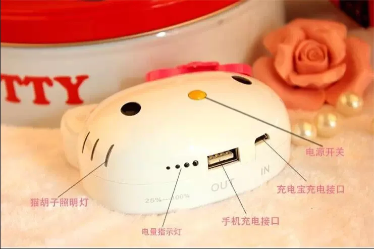 Hot Sale Cartoon cute cat charger power bank 12000MAh Hello cat kitty powerbank external Portable Battery for all phone
