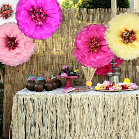 35 см ткани Бумага Пипидастр шары Круглый Цветок помпонами цветок Шары Для