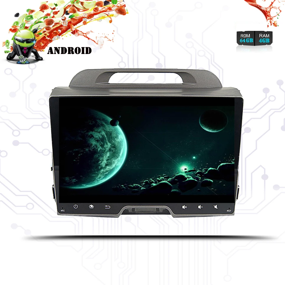 8 ядер Android 9 0 2 din автомобильный DVD плеер мультимедиа для KIA Sportage 2014 2011 2012 2013 2015 Gps