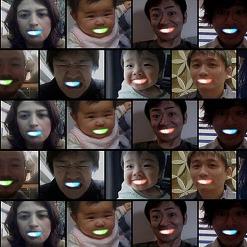 Светодиодный свет намордник смешно мигает зуб светящиеся игрушечные лошадки