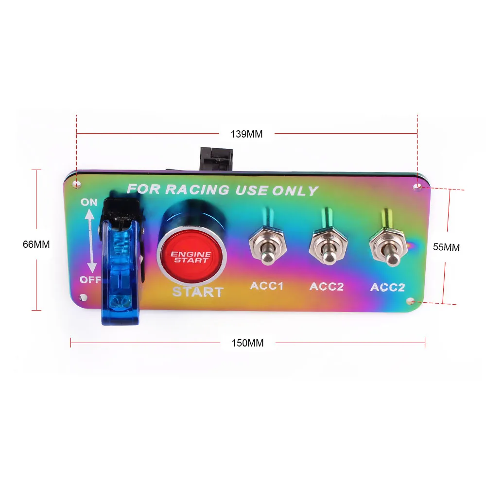 RASTP - Racing 12V гоночный переключатель зажигания Панель запуска двигателя Кнопка Neo