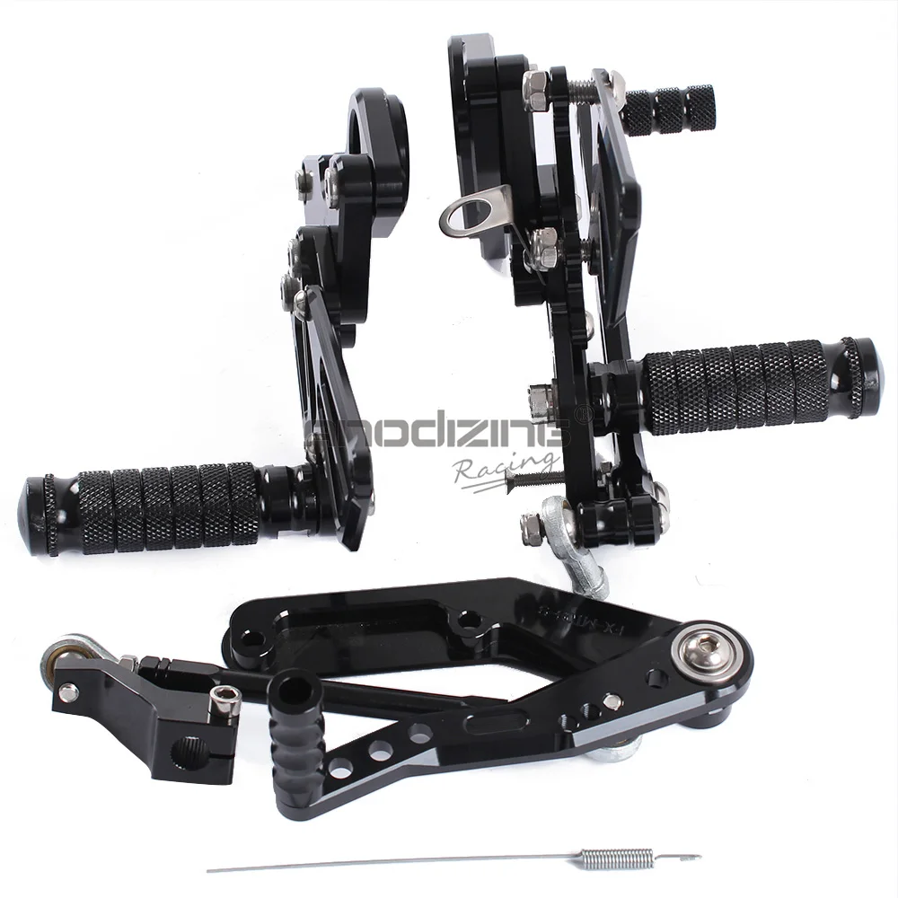 Полный CNC алюминиевый мотоцикл Регулируемый Rearsets задние наборы подножки для YAMAHA