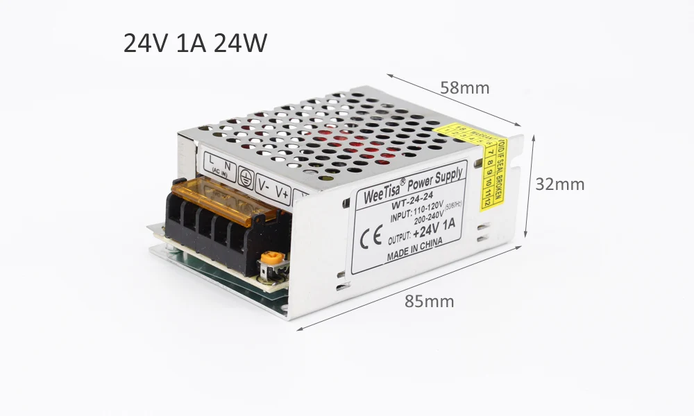 24V 1A 24W 24 вольт постоянного тока Питание 1A 2A 3A 5A 10A 15A 20A 25A 30A 40A Светодиодные ленты AC110V 220V DC/DC 24В преобразователь адаптер Светодиодный драйвер 60Вт 150W - Цвет: 24V 1A 24W