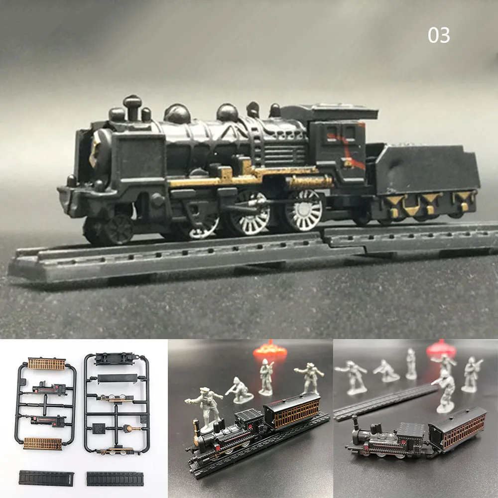 QJ Class steam 03 1:200 4D паровой Электрический Паровозик ПОЕЗД модель сборки головоломка коллекция мини поезд модель игрушка подарок - Цвет: QJ Class steam 03