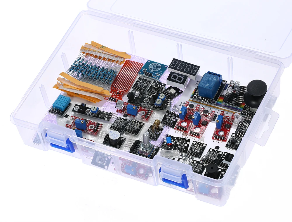 37 в 1 коробка сенсор модуль комплект для Arduino сенсор UNO модуль для Arduino Starter DIY Kit Цифровой Датчик температуры модуль