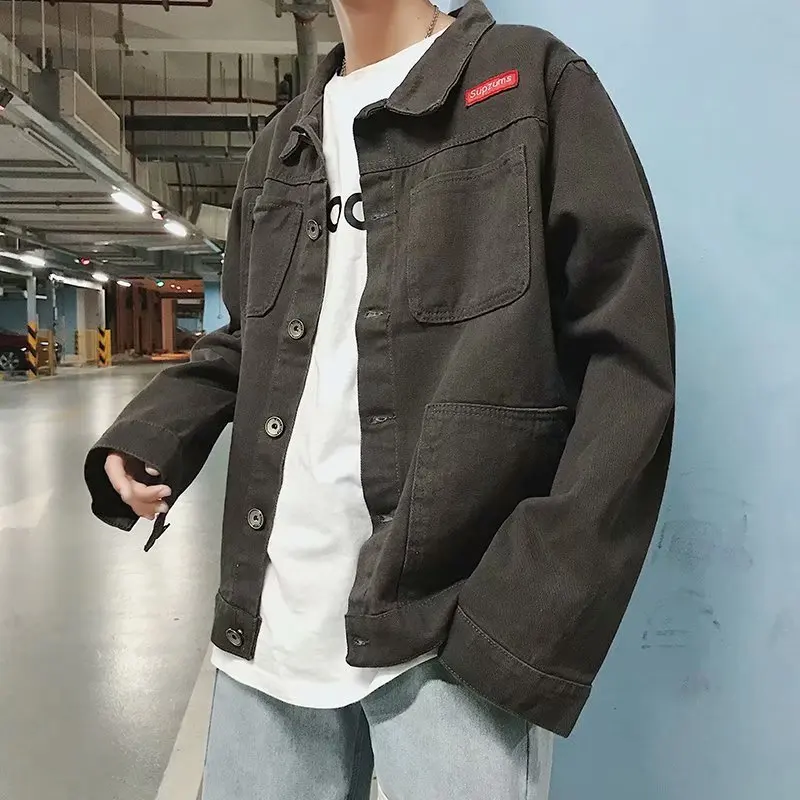 

2019 new spring fashion Jean jacket men's denim jacket military style camouflage Plus Size Bomber jacket Coats A052