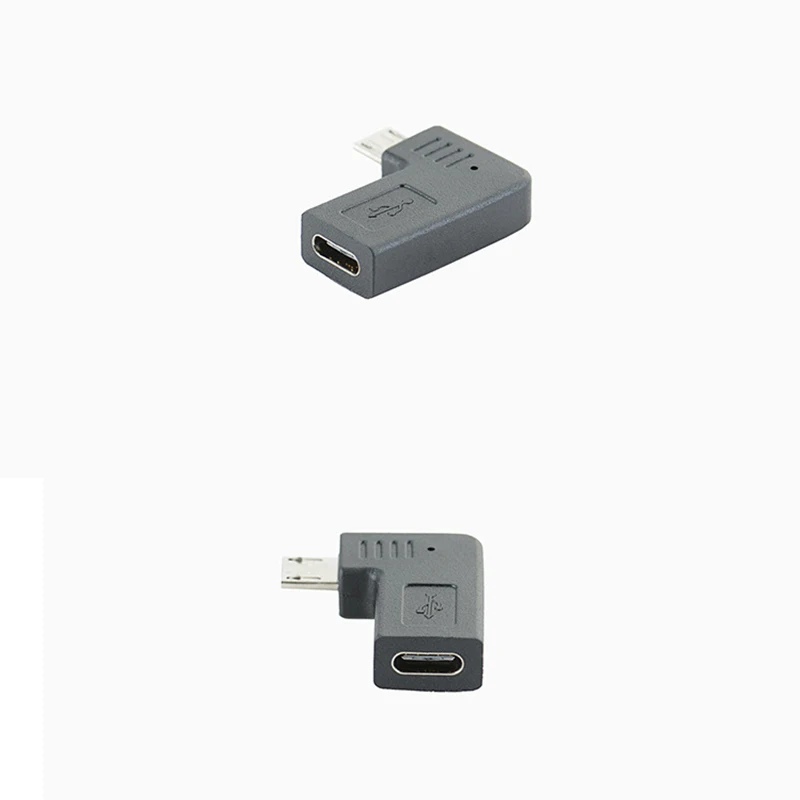 L Shaped Type-C to Micro USB Adapter 90 Degree Right Angle Converter Male to Female Connector image 6