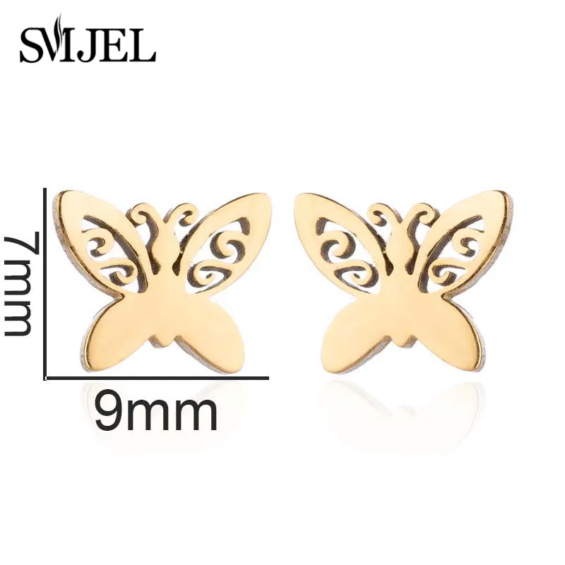 SMJEL, модные серьги-гвоздики с музыкальными нотами, женские серьги из нержавеющей стали с музыкальным крестом, маленькие ювелирные изделия в виде рок, подарок для девочки, бижутерия - Окраска металла: 176