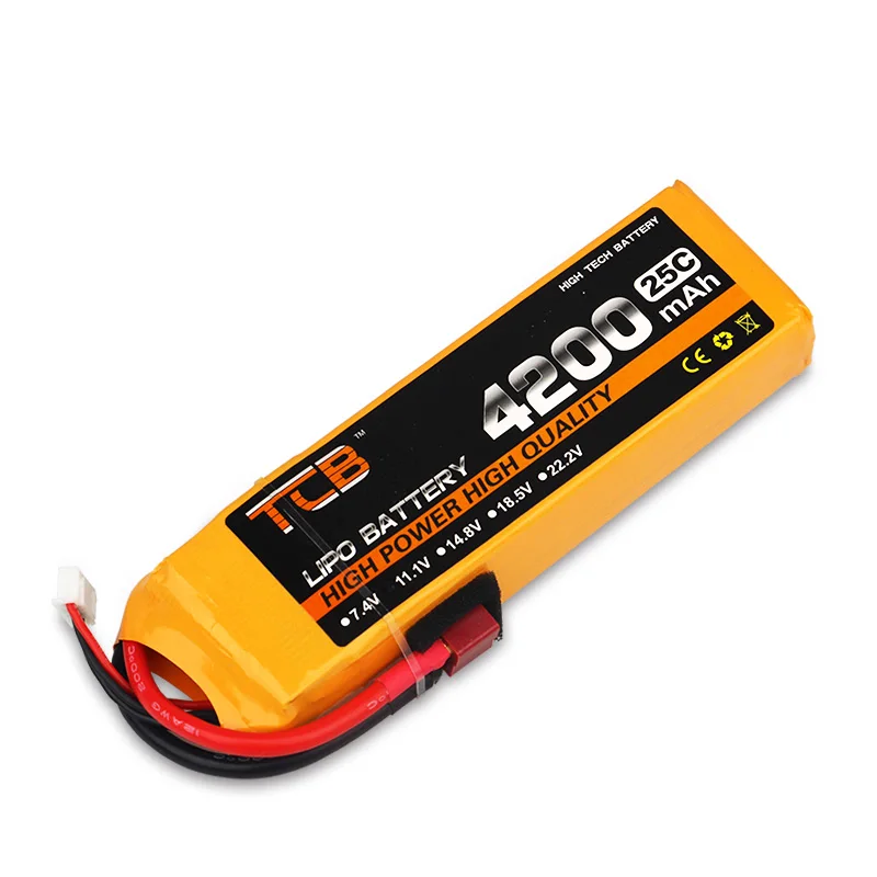 TCB Мощность 2 шт. 3 s 11.1 В 4200 мАч lipo Батарея 25C для Вертолет четыре оси RC автомобилей