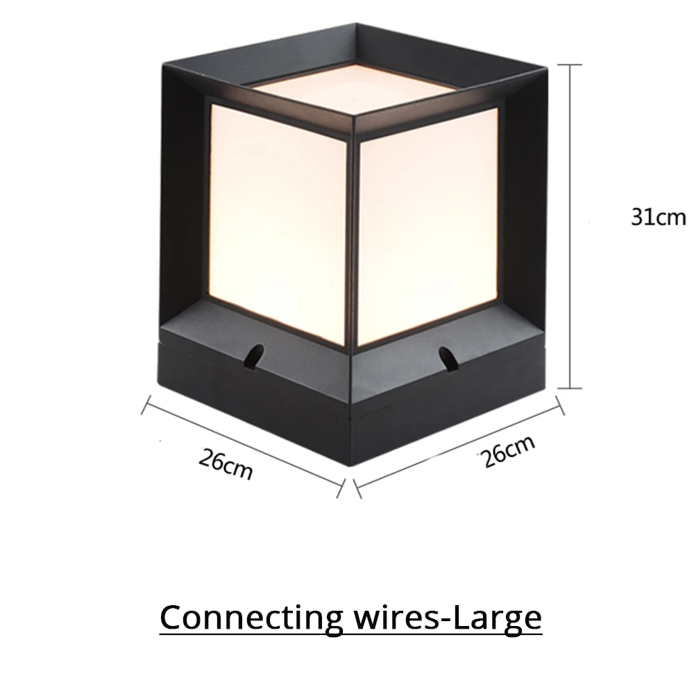 Connecting wires-L Черно-белые в скандинавском стиле IP44 Водонепроницаемый светодиодный с солнечной батареей наружного освещения сада патио лампа с Сенсор для декор для пола загородный дом на улице - Испускаемый цвет: Connecting wires-L